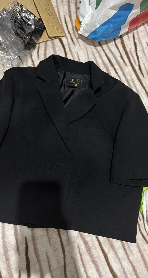 Düğmeli Siyah Kadın  Ceket - Görsel 2