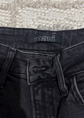 Siyah Orta Boy Kadın Denim Pantolon - Görsel 3