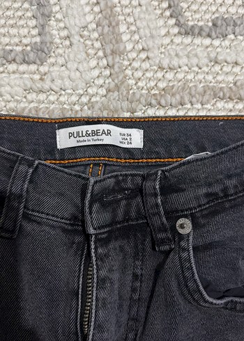 Gri Regular Fit Kadın Midi Boy Kot Pantolon - Görsel 3