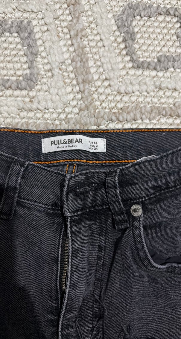 Gri Regular Fit Kadın Midi Boy Kot Pantolon - Görsel 3