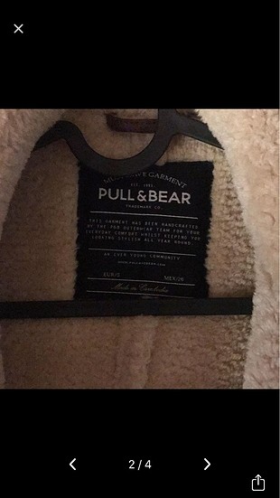 Pull and Bear dışı deri içi kürklü palto