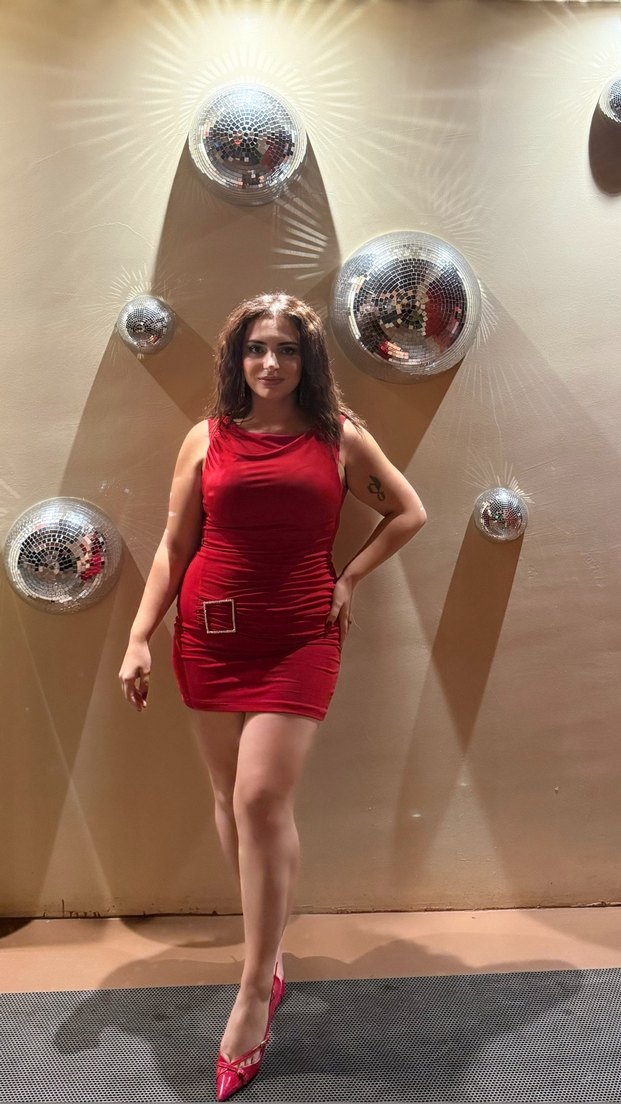 Kırmızı Mini Elbise - Görsel 3