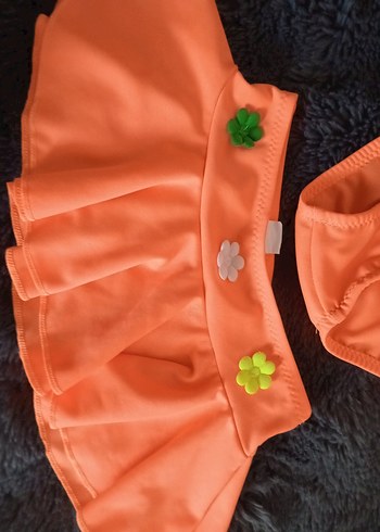 Pink Step Turuncu Nakışlı Bohem Bikini