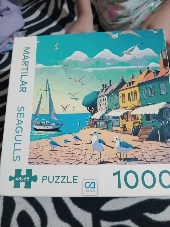 1000 Parça Turkuaz Martı Temalı Puzzle - Görsel 2