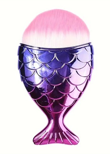 Renkli Balık Kuyruğu Makyaj Fırçası - Görsel 3