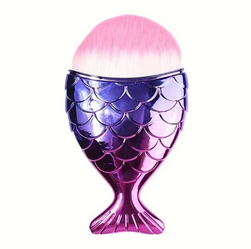 Renkli Balık Kuyruğu Makyaj Fırçası - Görsel 3