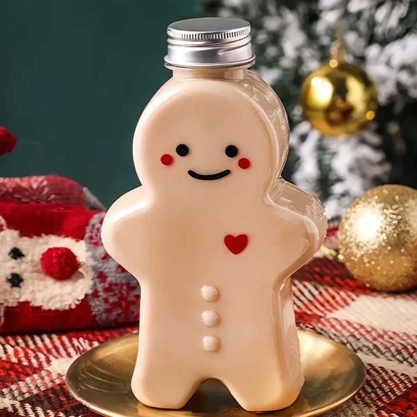 Pastel Bej Kurabiye Adam Termos Şişe - Görsel 2