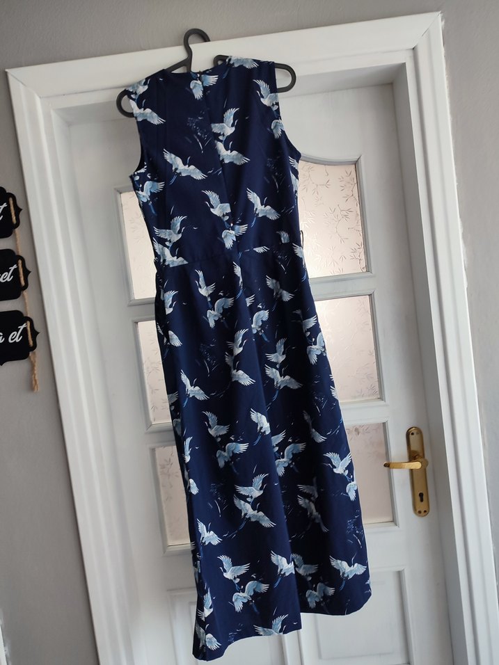 Sırtı Drapeli Lacivert Tulum - Görsel 2