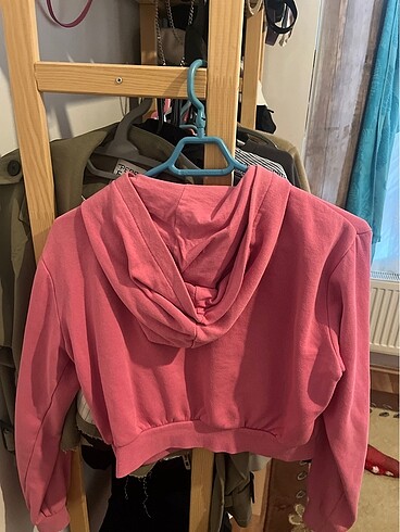 s Beden pembe Renk Hm pembe crop basic sweatshirt