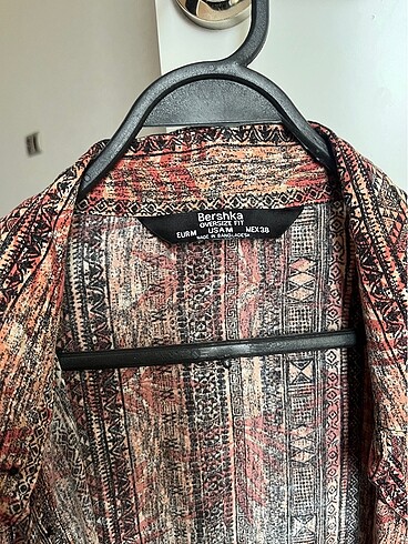 Bershka oversize desenli gömlek