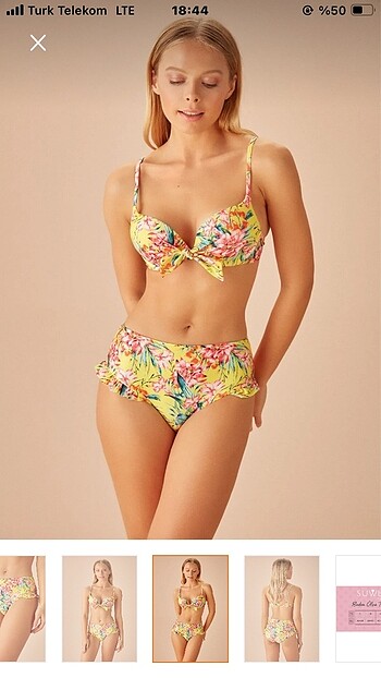 Rengarenk bikini takımı