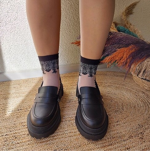 40 Beden Çift tokalı loafer