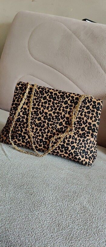 Leopar desen çanta 