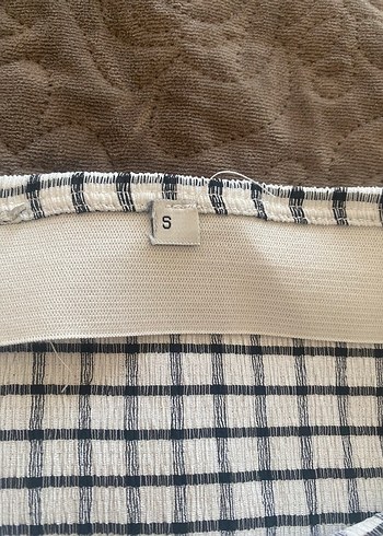 Pileli Kareli Midi  likralı Eteği Gri - Görsel 3