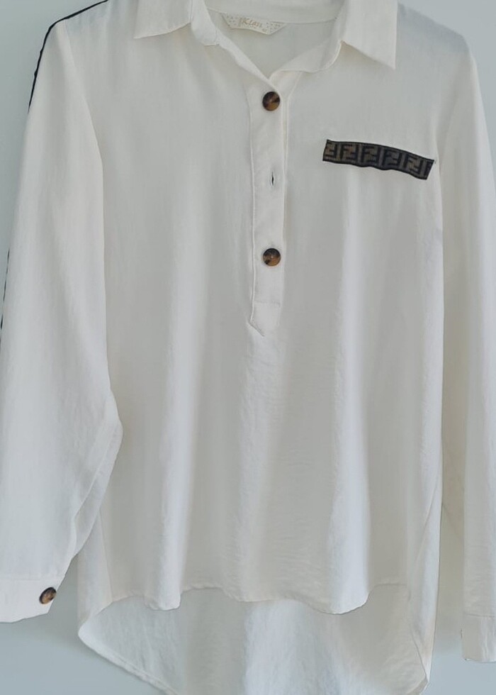 Bayan Beyaz gömlek  - Görsel 2