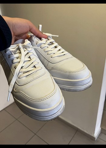 Beyaz Minimalist Kadın Spor Ayakkabı marka Polo - Görsel 3