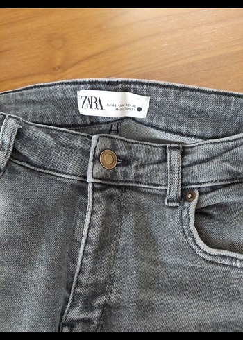 Gri Kadın Denim Pantolon Midi Boy - Görsel 2