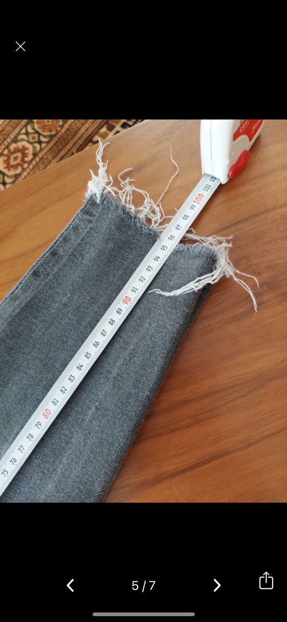 Gri Kadın Denim Pantolon Midi Boy - Görsel 4