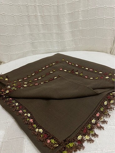 İğne oyası yazma namaz başörtüsü mevlid örtüsü - Görsel 4