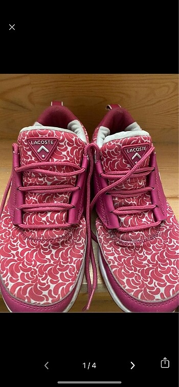 Lacoste pembe 37 numara ayakkabı