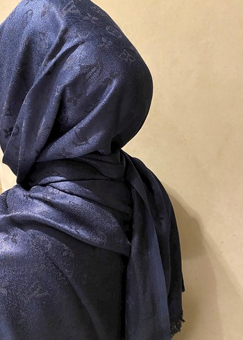 Louıs vuitton desen lacivert kaşmir şal - Görsel 2