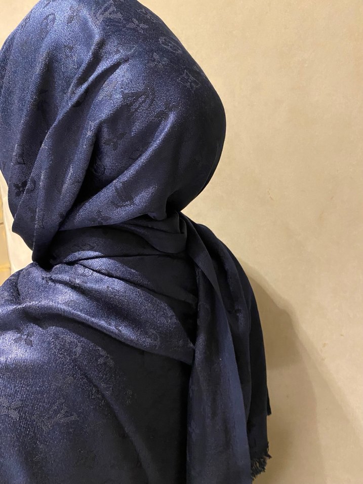 Louıs vuitton desen lacivert kaşmir şal - Görsel 2