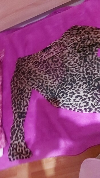 LEOPARLI ŞIFON GÖMLEK