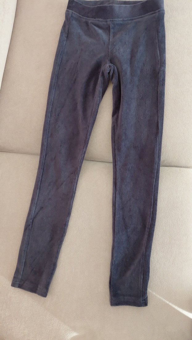 Gri Süet Görünümlü Kız Tayt - Görsel 2