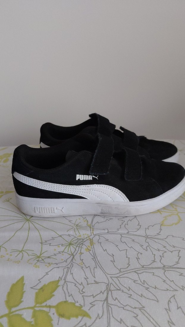 Siyah kız Çocuk Spor Ayakkabı Velcro - Görsel 2