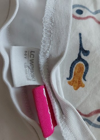 Baskılı Kız Çocuk Beyaz Kısa Kollu Tişört - Görsel 3