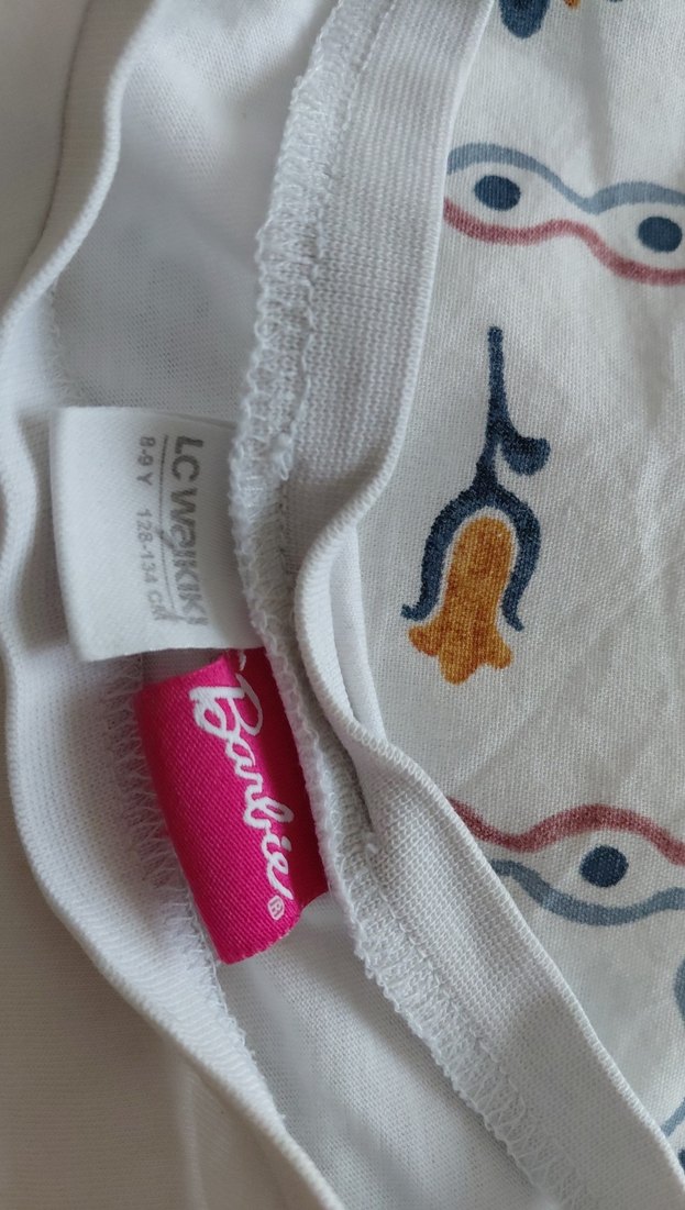 Baskılı Kız Çocuk Beyaz Kısa Kollu Tişört - Görsel 4