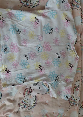 Kızlar için Çok Renkli Bağlama Desenli Tişört - Görsel 5