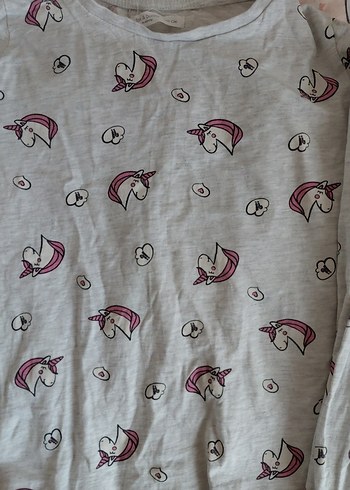 Kız Çocuk Gri Uzun Kollu Örme Tişört - Görsel 2