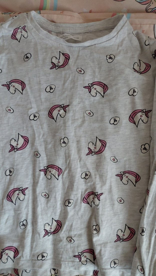 Kız Çocuk Gri Uzun Kollu Örme Tişört - Görsel 2