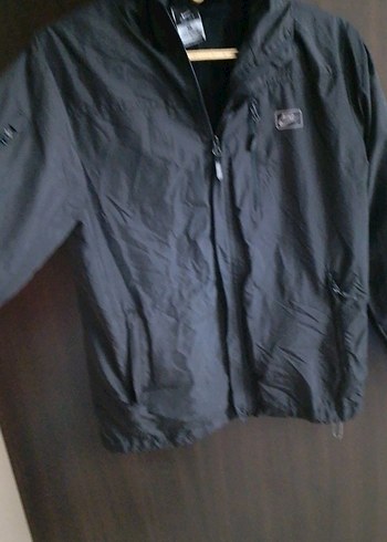 Nike Erkek Siyah Fermuarlı Midi Yağmurluk