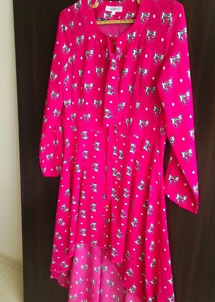 Alvina Marka Bayan Elbise 42 Beden Renk karma pembe  - Görsel 3