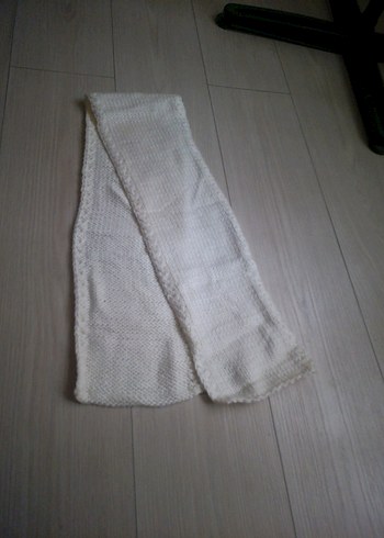 Beyaz Örgü Kadın Bere - Görsel 6