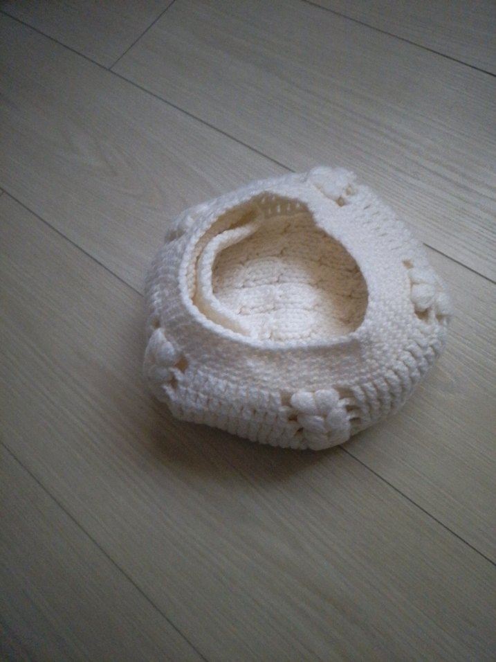 Beyaz Örgü Kadın Bere - Görsel 2