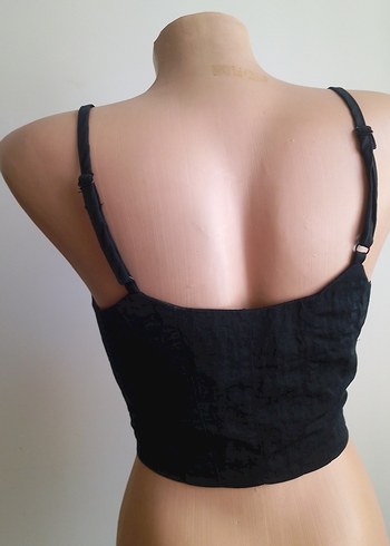 xs Beden siyah Renk klipsli Siyah V Yaka Strappy Büstiyer