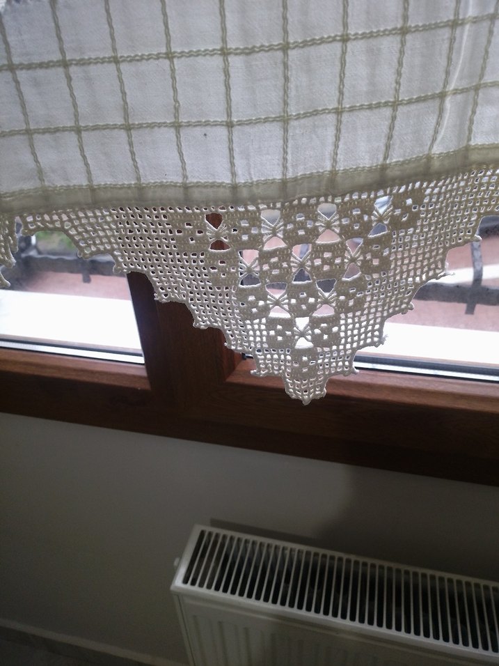 Mutfak Perdesi Bej Renk uç kısmı dantel detaylı - Görsel 2