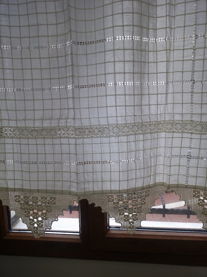 Mutfak Perdesi Bej Renk uç kısmı dantel detaylı - Görsel 3