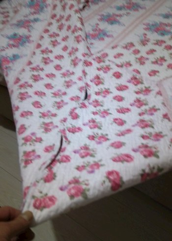 Pembe Çiçek Desenli Pastel Yatak Örtüsü - Görsel 8