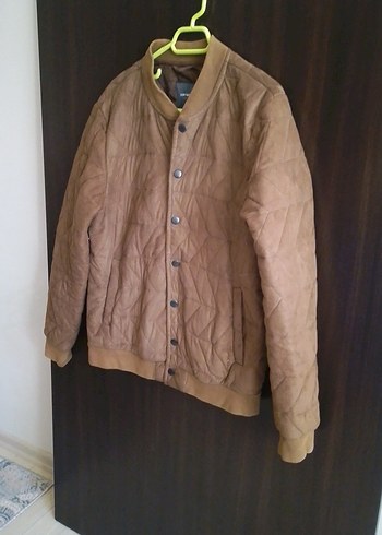 Düğmeli Kahverengi Süet Erkek Ceket - Görsel 4