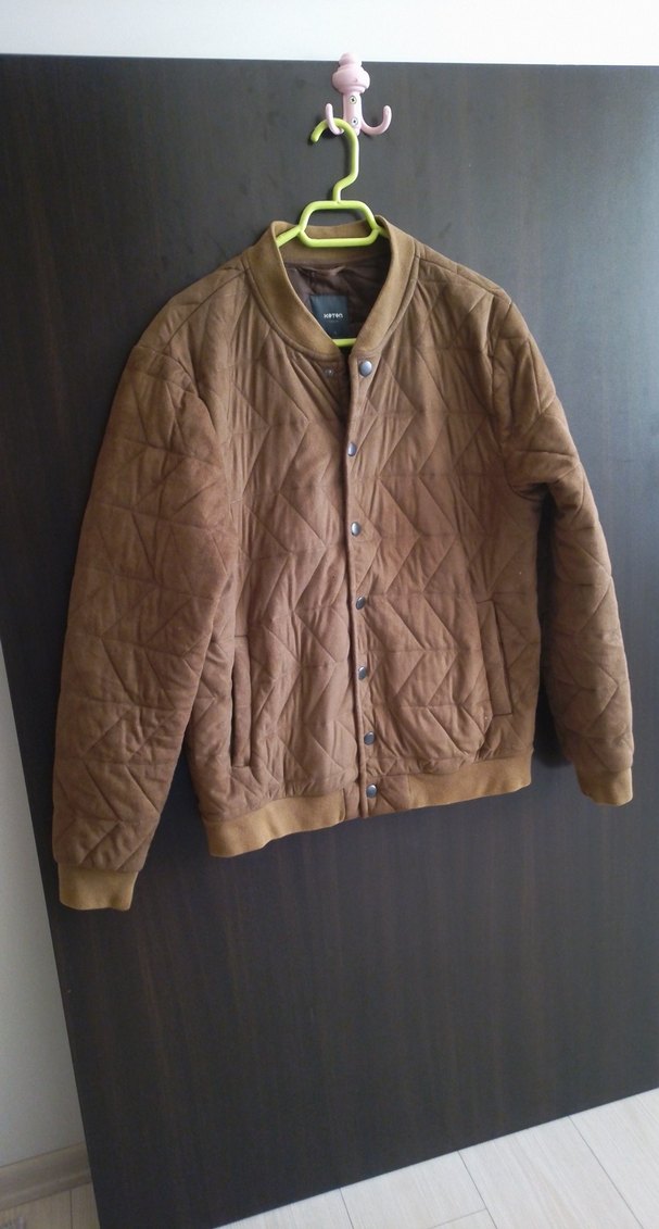 Düğmeli Kahverengi Süet Erkek Ceket - Görsel 3