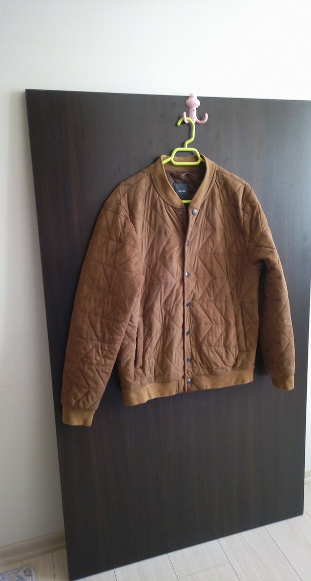 Düğmeli Kahverengi Süet Erkek Ceket - Görsel 2