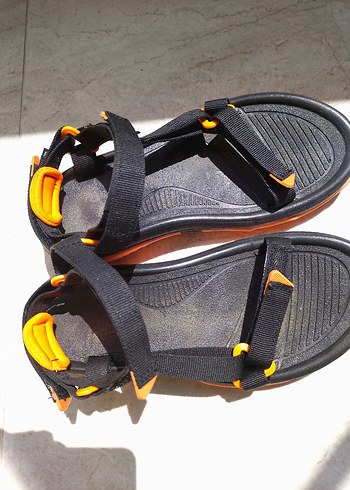 Turuncu Erkek Spor Sandaletler Velcro - Görsel 2