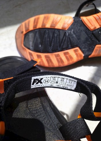 Turuncu Erkek Spor Sandaletler Velcro - Görsel 6