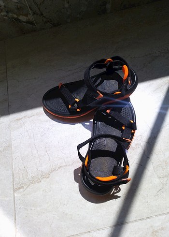 Turuncu Erkek Spor Sandaletler Velcro - Görsel 7