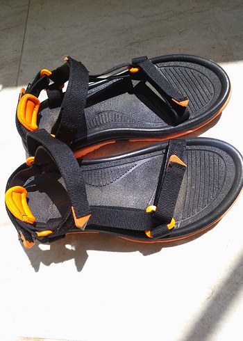 Turuncu Erkek Spor Sandaletler Velcro - Görsel 8