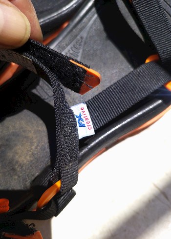 Turuncu Erkek Spor Sandaletler Velcro - Görsel 9